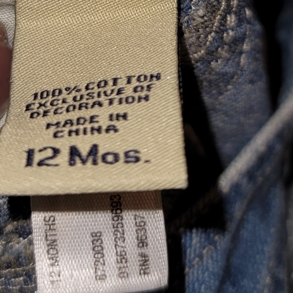 Vintage Osh kosh bgosh Denim jean overalls 12 months - Picture 5 of 5